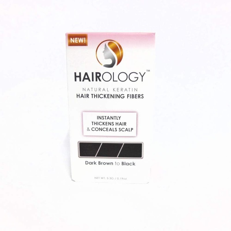 Hairology Hair Building Thickening Fibers, Black, 0.2 Ounce