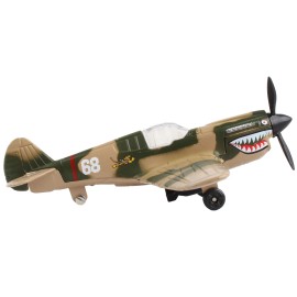 DCD Curtiss P-40 Warhawk Fighter Aircraft Camouflage 'Flying Tigers-First American Volunteer Group' Diecast Toy Runway Section