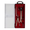 JAKAR STUDENT DRAWING SET self centring geared head compass, divider