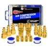 LE LEMATEC 15-PC Air Compressor Hose Fitting Kit - 1/4"