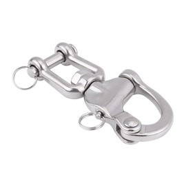 316 Stainless Steel Snap Shackles Quick Release Swivel Jaw Snap Sailing Shackle for Sailboat Spinnaker Halyard(128mm)