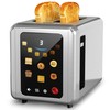 WHALL Full Touch Screen Toaster 2 Slice, 1.5'' Wide Slot