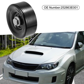 A ABSOPRO Drive Belt Idler Pulley No.252863E001 Deflection Guide Pulley for Subaru Impreza 2012-2016 Metal Black