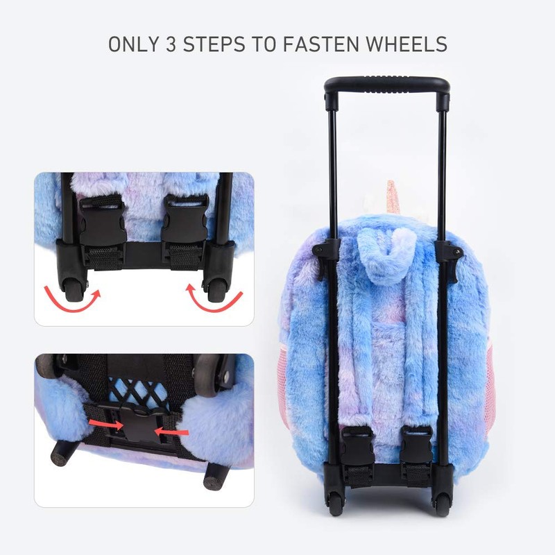 Funday Unicorn Kids Backpack with Removable Wheel backpack for girls