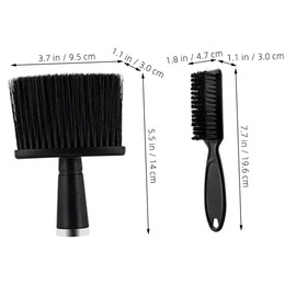 OATIPHO Barber Brush Neck Duster Set 2-Piece Hair Cleaning Brush for Salon Use Lightweight Hairdresser Tools for Neck Cleaning and Broken Hair Removal