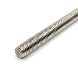 Fully Threaded Rod Stud M10x200mm Thread Pitch 1.5mm 304 Stainless Steel Bar Studs Rods for Anchor Bolts, Clamps, Hangers, U-Bolts, 1 Pcs