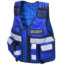 RAC3 Hi Viz Tactical Vest Dog Handler Security, Paramedic, Enforcement, Tac Vest (Blue)
