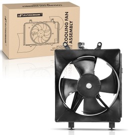 A-Premium A/C Condenser Fan Assembly Compatible with Select Honda Models - Civic 2001 2002 2003 2004 2005 - Replace# 38616PMMA01, 101M26001E