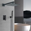 Ackwave Shower Faucet Set Brushed Nickel Shower System with 12