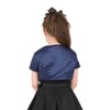 BlackButterfly Children's Satin Short Sleeve Bolero Girls, midnight blue