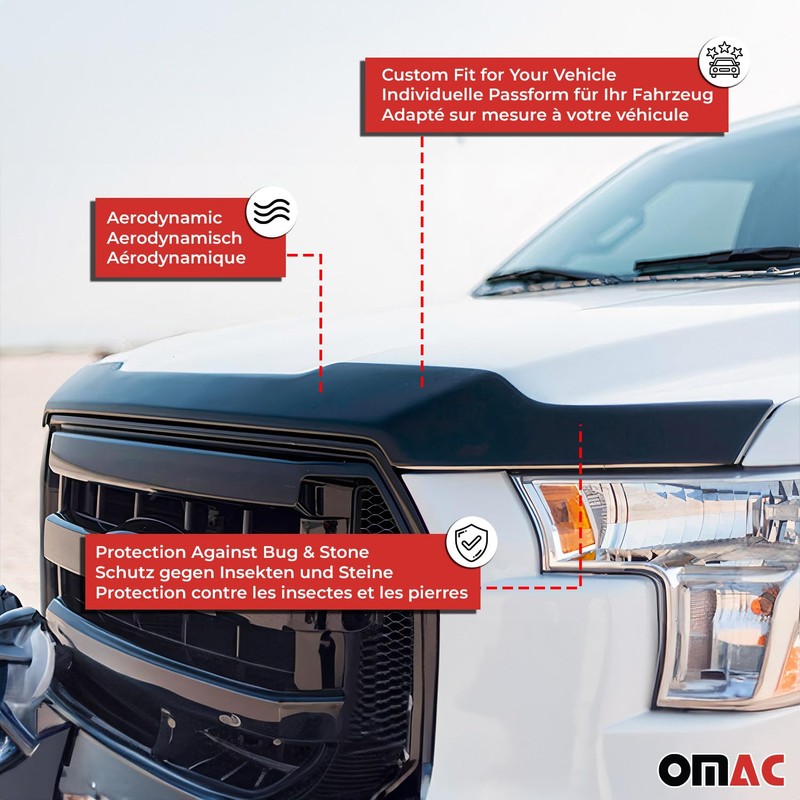 OMAC Front Bug Shield Hood Deflector Guard for Land Rover