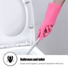 Rubber cleaning gloves yellow 6 Pairs for Household,Reuseable dishwashing gloves