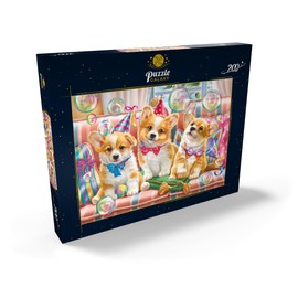 MyPuzzle Corgi Puppies in Party Fever - Premium 200 Piece Puzzle - MyPuzzle Special Collection by Puzzle Galaxy