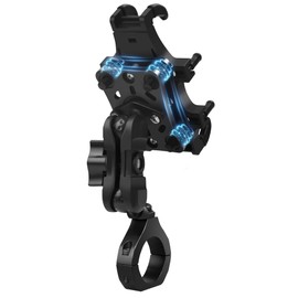 ZIDIYORUO Anti-Vibration UTV Phone Mount Heavy Duty, Full Protection SXS Phone Holder with Aluminum Bracket Fit for 1.75-2" Roll Cage, Adjustable UTV Cell Phone Holder Holds 4.7-7.1" Phones