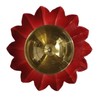Purpledip Brass Diya Deepak 'Gulab': Festival Oil Lamp Deepam Decor