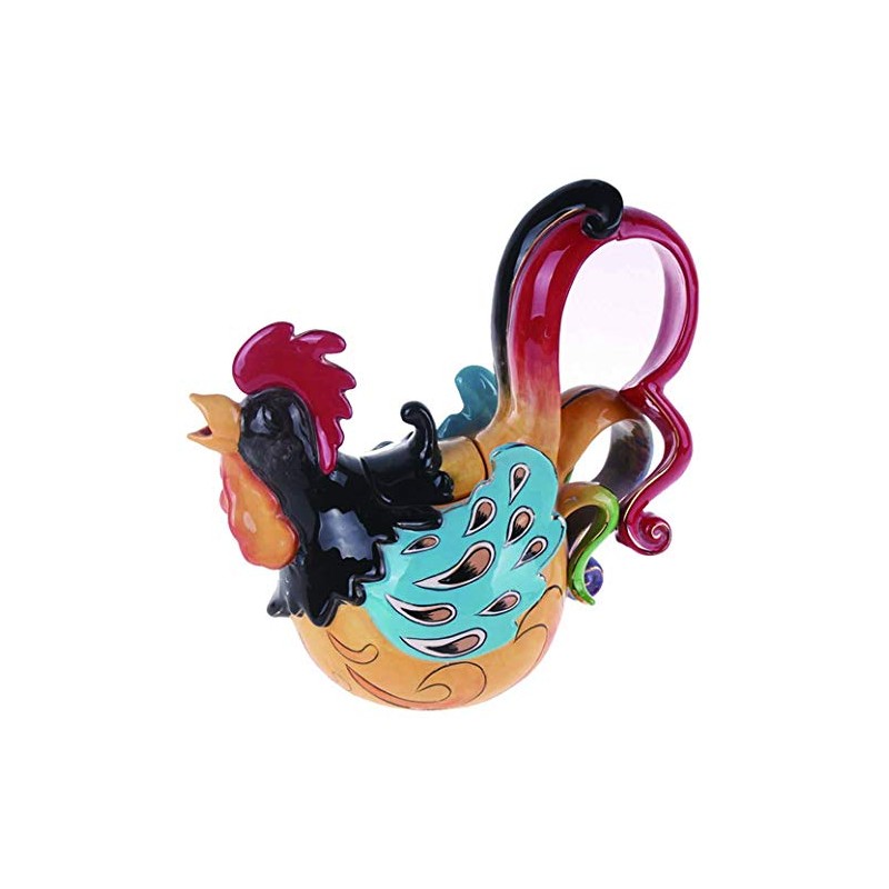 Blue Sky Clayworks Funky Rooster Teapot, 8.5"D x 6"W x