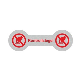 VOID Security Labels "Check Seal with Logo" on Roll - 60 x 20 mm (Red - Pack of 500)
