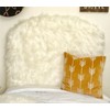 DormCo Mongolian Fur Off-White Twin/Twin XL Arched Headboard