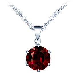 MICSAVI Necklaces with Pendant Solitaire Cubic Zirconia 925 Sterling Silver Necklaces for Women Girls Necklace Jewellery, Zirconia Silver 925, Cubic Zirconia