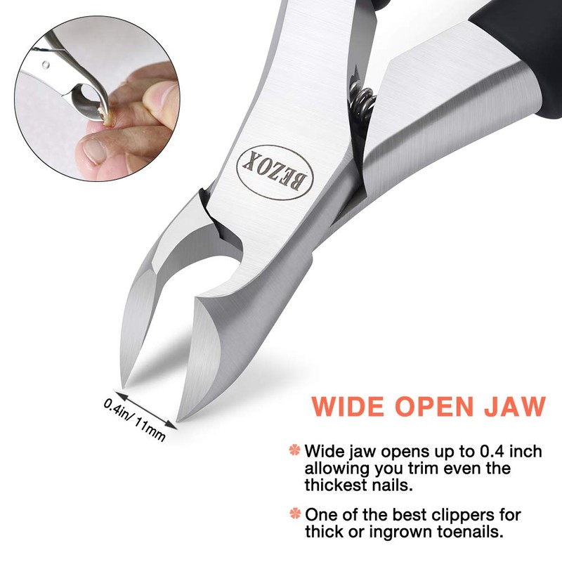 BEZOX Toe Nail Clippers for Thick or Ingrown Nails -