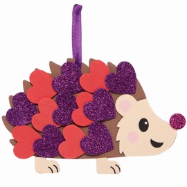 Baker Ross Heart Hedgehog Decoration Kits - Pack of 5, Valentines Crafts for Kids (FC452)