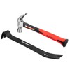 MAXPOWER 20oz Claw Hammer and 15-Inch Flat Pry Bar Set
