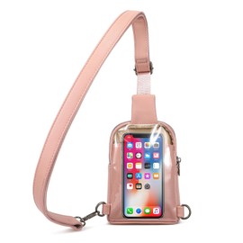 INICAT Small Crossbody Sling Bag Touchscreen Fanny Packs Purses for Women(Touch Screen-Pink)