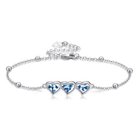 Forget Me Not Bracelet Sterling Silver Forget Me Not Bracelets Chain Pressed Flower Jewelry Pressed Flower Gifts for Women