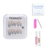 NGMATY Press On Nails handmade Medium Almond Manicure 3D Diamonds