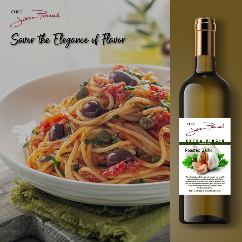Chef Jean Pierre's Extra Virgin Roasted Garlic Olive Oil -