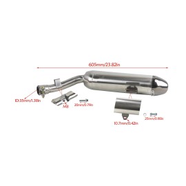 Unbranded Exhaust Muffler Pipe Kit Motorcycle ATV Pit Bike SSR Apollo 150cc 200cc 250cc