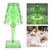 LED Crystal Table Lamp Transparent Prism Dimmable Desk Lamp USB
