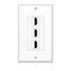 CE Compass HDMI Wall Plate (3 Port, White) HDMI Socket