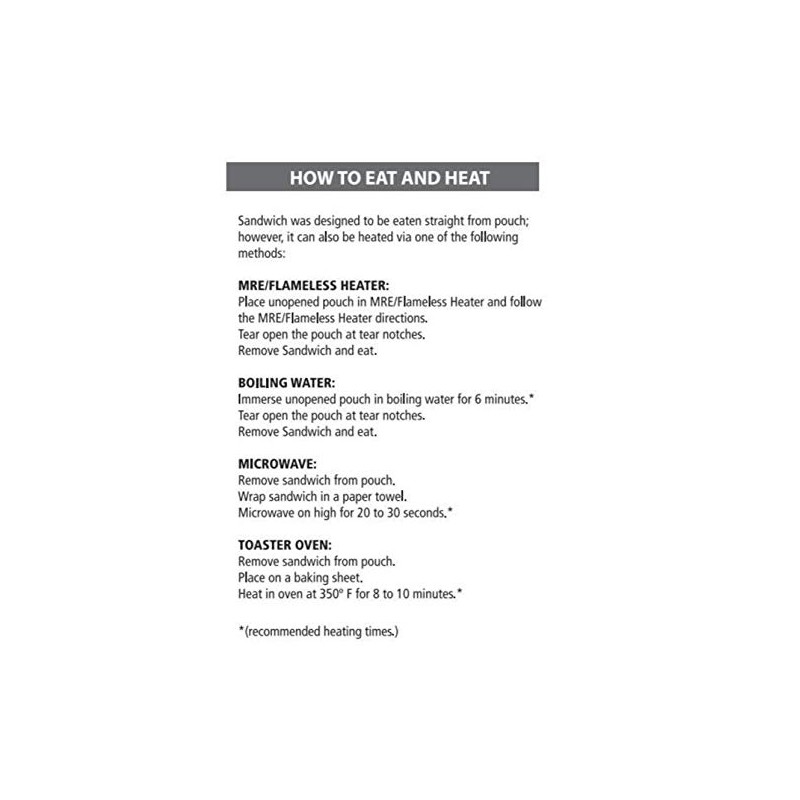 Pepperoni Pizza Slices / MRE 'Meal, Ready to Eat' /