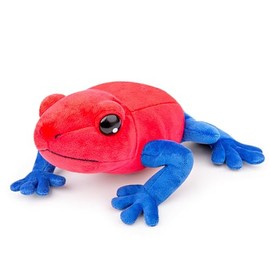RLOMUTE Strawberry Poison Arrow Frog Soft Toy Realistic Strawberry Poison Arrow Frog Plush Toy Crawling Pet Beautiful Animal Cute and Soft Gifts Plush for Children Toy Red 9 Inches