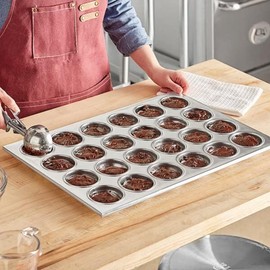TrueCraftware- 24 Cup Muffin Baking Pan 3-1/2 oz each cup Aluminum- Cupcake Baking Pan Bakeware Cupcake Pan Great for Making Muffin Cakes Tart Bread Shortcakes Brownies for Home and Kitchen