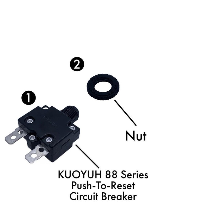 1pc KUOYUH 88 Series 125/250VAC 32VDC 50/60Hz Thermal Overload Circuit