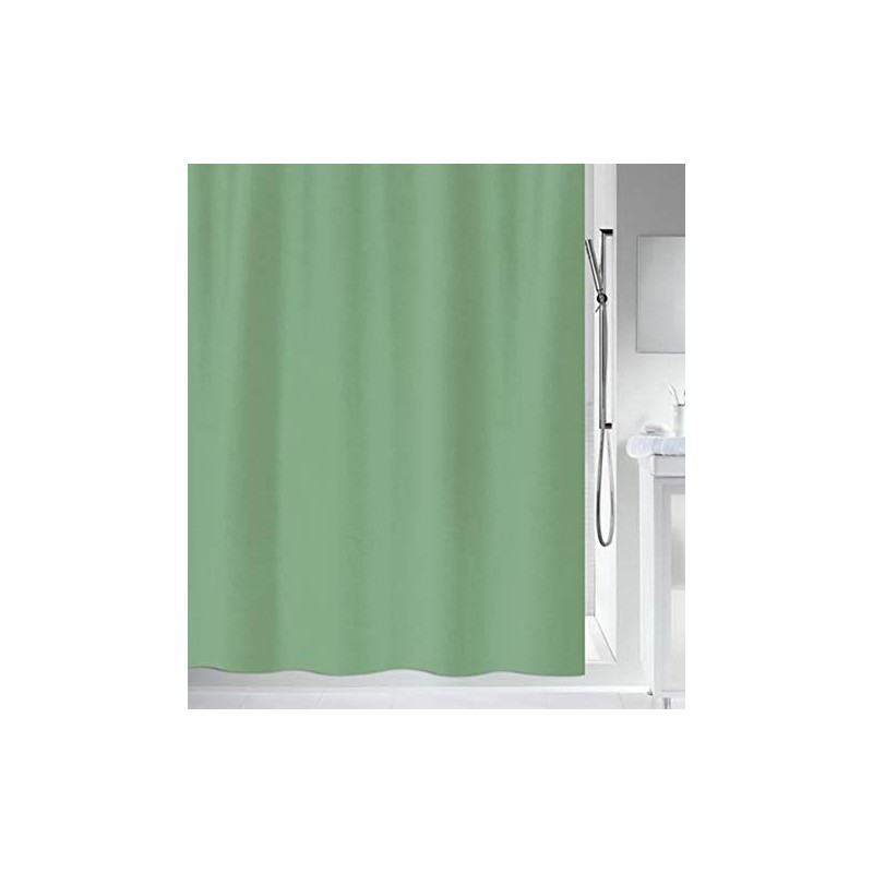 Spirella Anti-Mould Shower Curtain - Anti-Bacterial, Washable, Waterproof - Polyester,