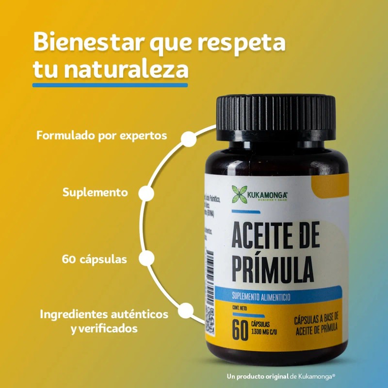 Aceite De Prmula Balance Hormonal 60 Cpsulas Sin Sabor