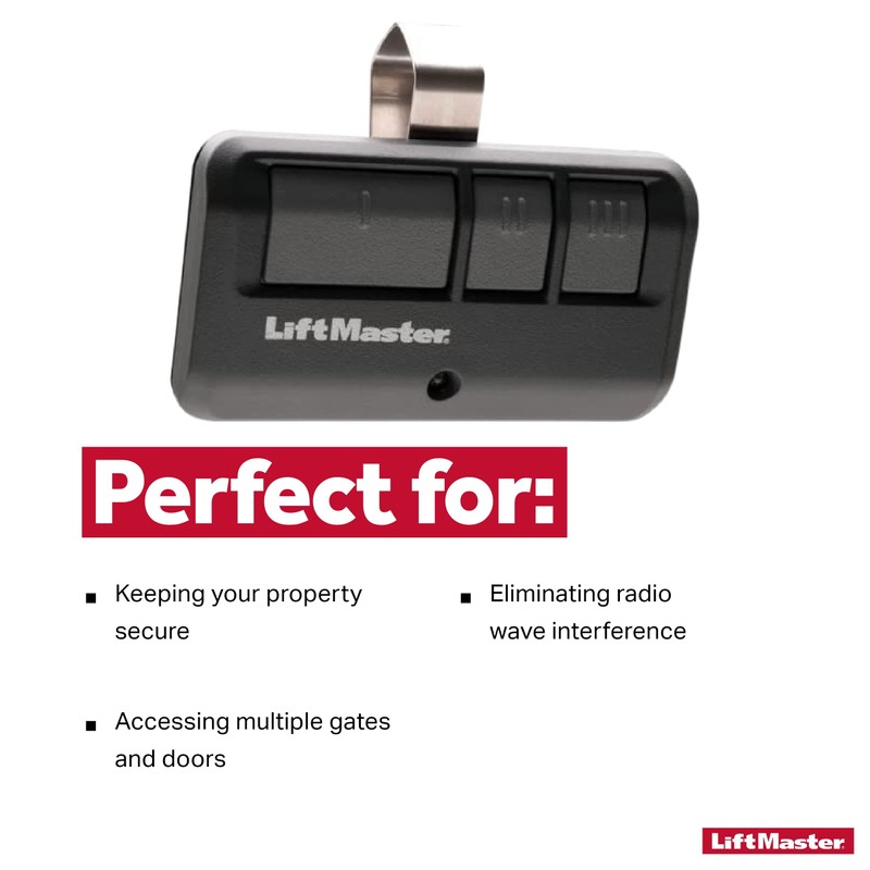 LiftMaster 893Max Security+ 2.0 3-Button Gate Operator Remote Control with