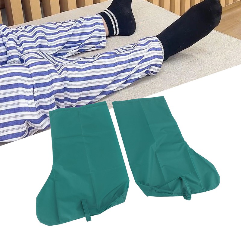 Leg Wearing Aid Cover Green Nylon Friction Prevention Pants Foot