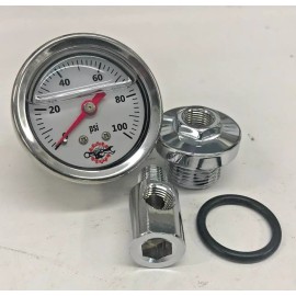 working class choppers HONDA CB750 OIL PRESSURE GAUGE chopper bobber cafe cb 750 sohc stainless white