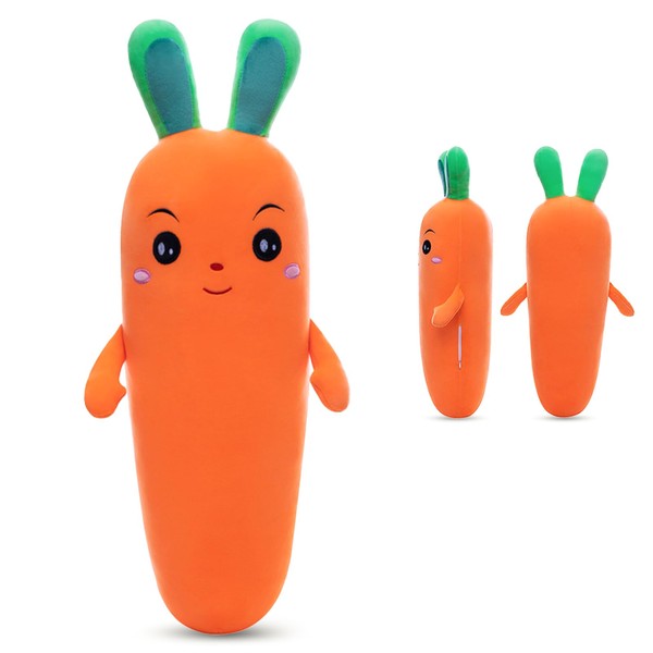 Carrot Hug Cushion, 50 cm Carrot Cuddly Toy, Kawaii Carrot