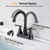 Bathroom Sink Faucet 4 Inch 2 Handle Centerset Oil Rubbed