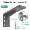 2 PCS Escuadras para Repisas, Escuadras para Repisas Reforzadas. Resistentes