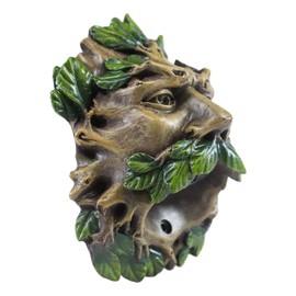 Ebros Forest Tree Spirit Horned God Celtic Greenman Wrapped In Leaf Foliage Beer Bottle Opener Figurine 6"H Wall Mounted Fantasy Accent Decor Sculpture (Green Hand Painted Colors)
