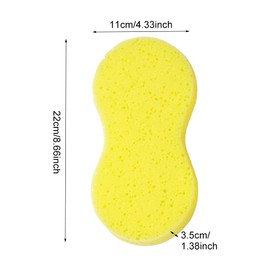3Pcs Sponges For Car Cleaning, Washing & Windows, with 1Pc Drying Towel, Cleaning Tool Reusable Soft Non Scratch(COLOR:yellow)