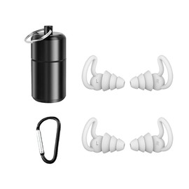 FDEETY 2 Paar Ohrstöpsel Zum Schlafen Noise Cancelling Gehörschutz Wiederverwendbare Weiche Silikon Ohrstöpsel für Arbeit Studium Konzert Reisen (Weiß)