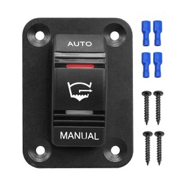 Bilge Pump Rocker Switch with LED Light 20A 12V/24V 4Pin SPDT, 3 Way Waterproof Auto/Off/Manual Bilge Pump Switch for Car Boats Yacht Trucks Vehicles