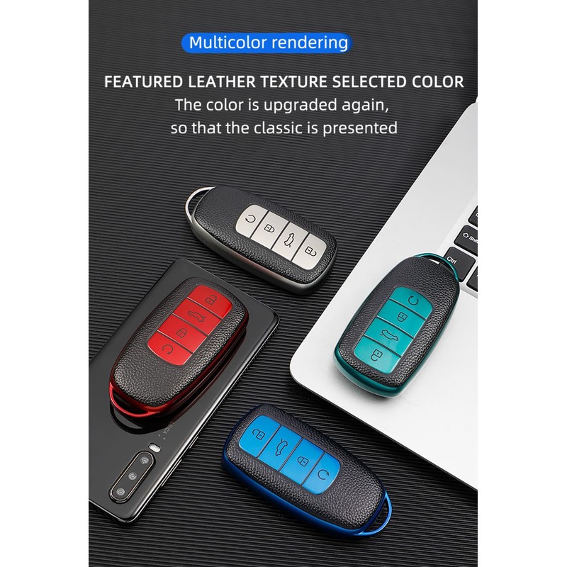 ontto Car Key Fob Cover Keyring fit for Chery Jaecoo